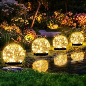 Solar Lights Outdoor for Yard Patio Porch, Garden Decor Birthday Gifts for Mom